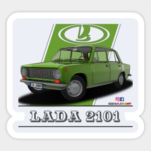 Lada 2101 1970 Green Sticker
